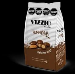 Estuche de almendras Vizzio con cobertura de chocolate